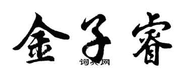 胡问遂金子睿行书个性签名怎么写