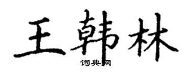 丁谦王韩林楷书个性签名怎么写