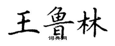 丁谦王鲁林楷书个性签名怎么写