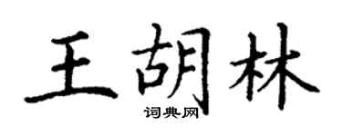 丁谦王胡林楷书个性签名怎么写