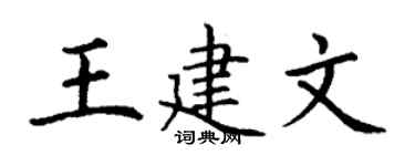 丁谦王建文楷书个性签名怎么写