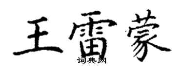丁谦王雷蒙楷书个性签名怎么写