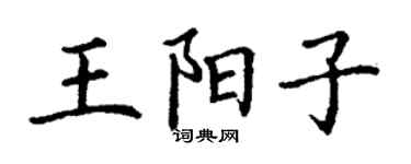丁谦王阳子楷书个性签名怎么写