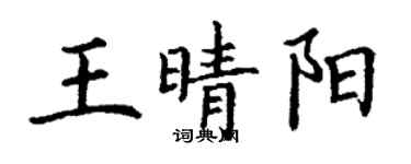 丁谦王晴阳楷书个性签名怎么写