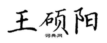 丁谦王硕阳楷书个性签名怎么写