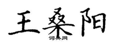 丁谦王桑阳楷书个性签名怎么写