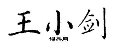 丁谦王小剑楷书个性签名怎么写