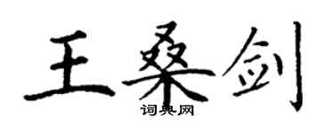 丁谦王桑剑楷书个性签名怎么写