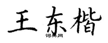 丁谦王东楷楷书个性签名怎么写