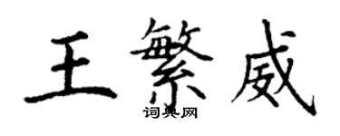 丁谦王繁威楷书个性签名怎么写