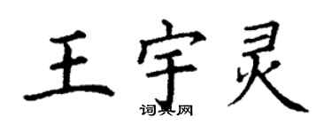 丁谦王宇灵楷书个性签名怎么写