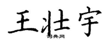 丁谦王壮宇楷书个性签名怎么写