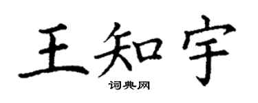 丁谦王知宇楷书个性签名怎么写