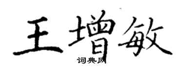 丁谦王增敏楷书个性签名怎么写