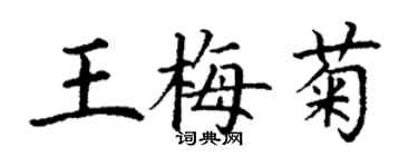 丁谦王梅菊楷书个性签名怎么写