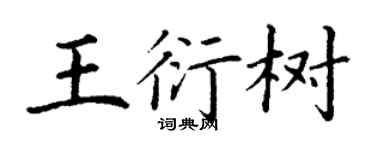 丁谦王衍树楷书个性签名怎么写