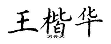 丁谦王楷华楷书个性签名怎么写