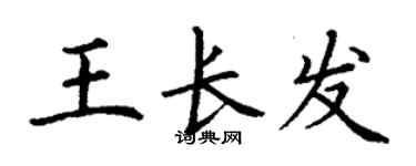 丁谦王长发楷书个性签名怎么写