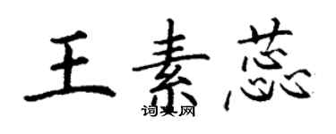 丁谦王素蕊楷书个性签名怎么写