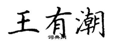 丁谦王有潮楷书个性签名怎么写