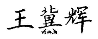丁谦王冀辉楷书个性签名怎么写