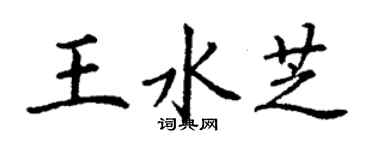 丁谦王水芝楷书个性签名怎么写