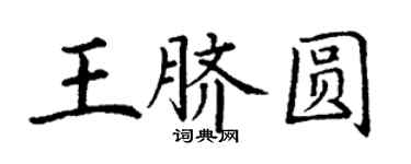丁谦王脐圆楷书个性签名怎么写