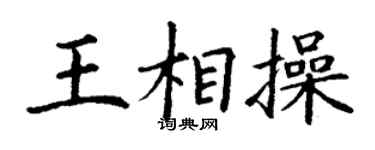 丁谦王相操楷书个性签名怎么写