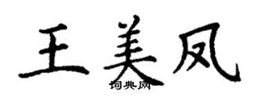 丁谦王美凤楷书个性签名怎么写