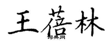 丁谦王蓓林楷书个性签名怎么写