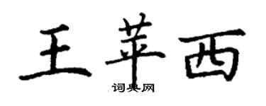 丁谦王苹西楷书个性签名怎么写