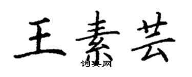 丁谦王素芸楷书个性签名怎么写