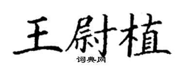 丁谦王尉植楷书个性签名怎么写