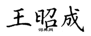 丁谦王昭成楷书个性签名怎么写