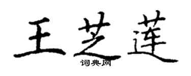 丁谦王芝莲楷书个性签名怎么写