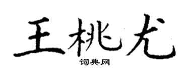 丁谦王桃尤楷书个性签名怎么写