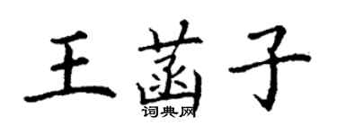 丁谦王菡子楷书个性签名怎么写