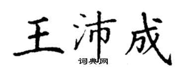 丁谦王沛成楷书个性签名怎么写