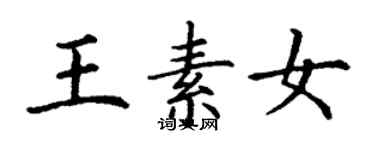丁谦王素女楷书个性签名怎么写
