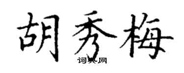 丁谦胡秀梅楷书个性签名怎么写