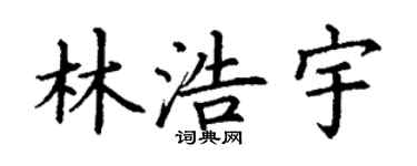 丁谦林浩宇楷书个性签名怎么写