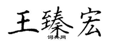 丁谦王臻宏楷书个性签名怎么写