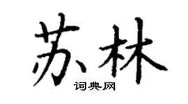 丁谦苏林楷书个性签名怎么写