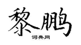 丁谦黎鹏楷书个性签名怎么写