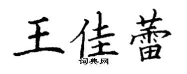 丁谦王佳蕾楷书个性签名怎么写