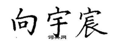 丁谦向宇宸楷书个性签名怎么写