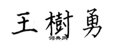 何伯昌王树勇楷书个性签名怎么写