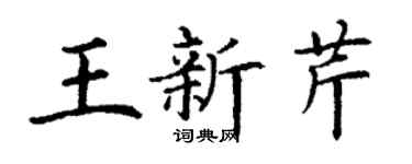 丁谦王新芹楷书个性签名怎么写