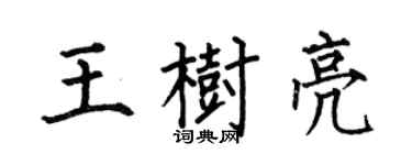 何伯昌王树亮楷书个性签名怎么写