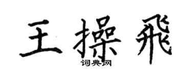 何伯昌王操飞楷书个性签名怎么写